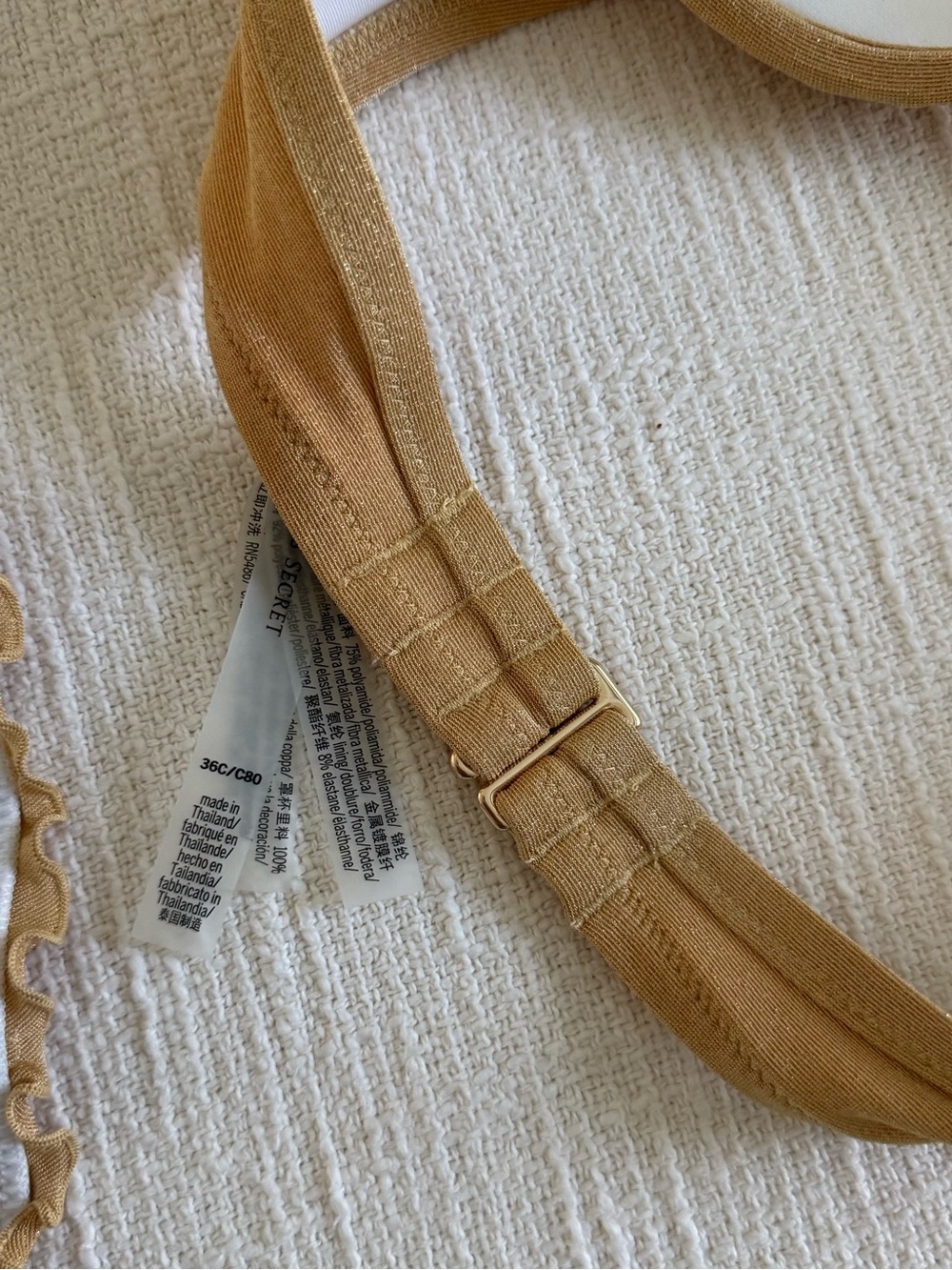 Victoria's Secret Yellow Golden Ruffle-Trim Bikini Bottoms - Picture 9 of 9